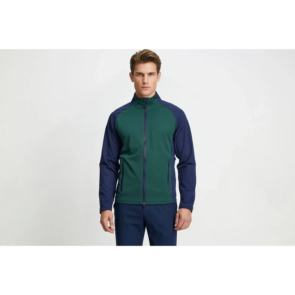 Holderness & Bourne The Hyde Full Zip Performance Jacket Mens S WaterResist Pine